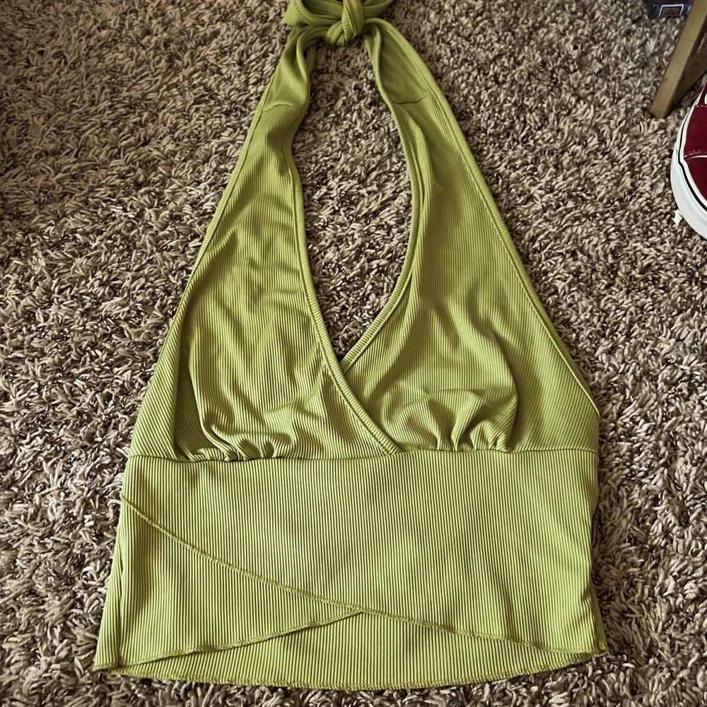 Size medium green tie top from SHEIN.